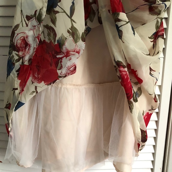 Boho Midi Floral Print Sleeveless Summer Casual Full Lined Sheer Sundress S - Picture 5 of 7